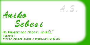 aniko sebesi business card